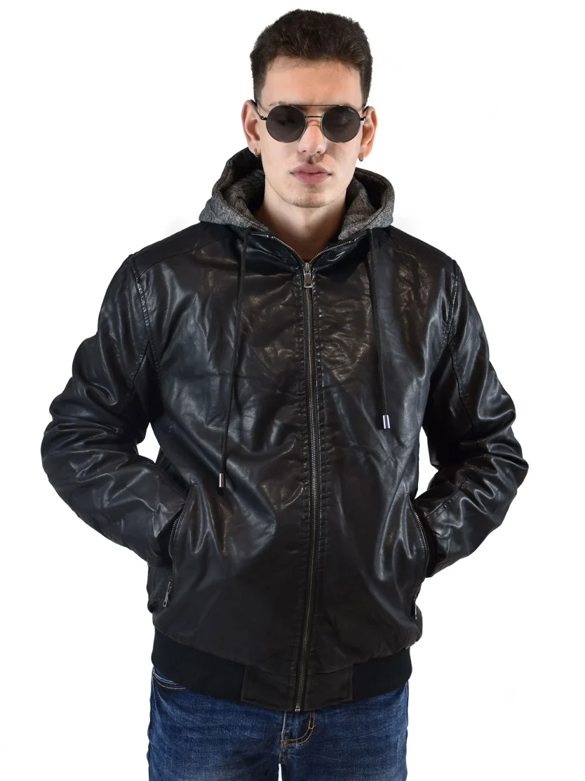 Men’s Faux Leather Jacket Oversized