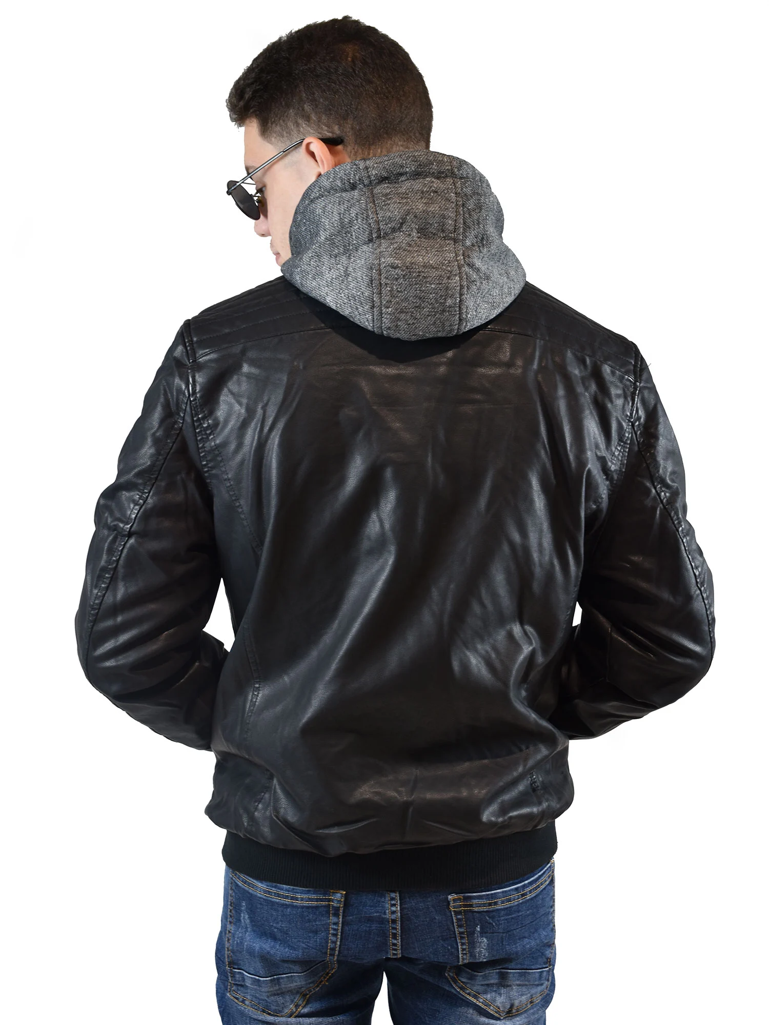Men's Faux Leather Jacket Oversized - Paris Saraliotis