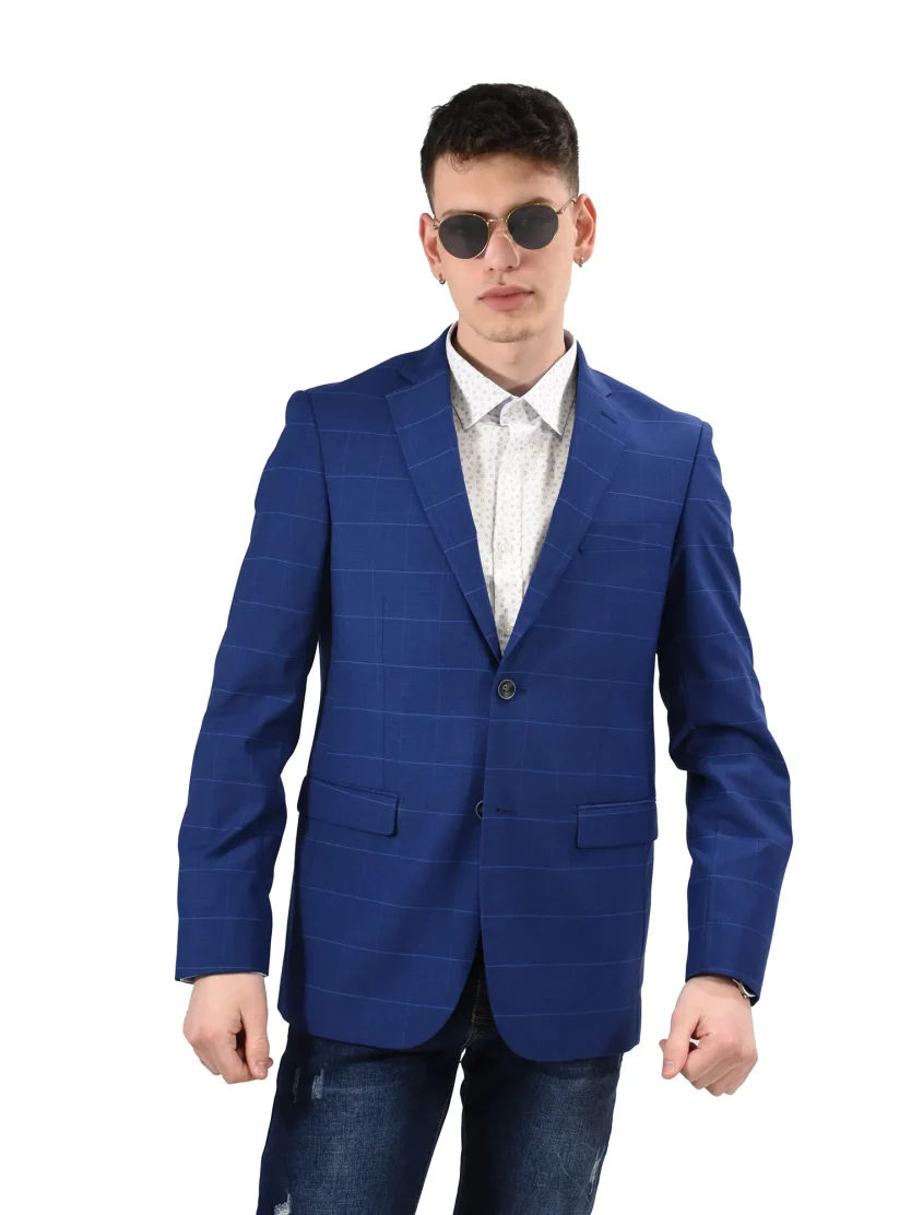 Plaid suit jacket regular fit