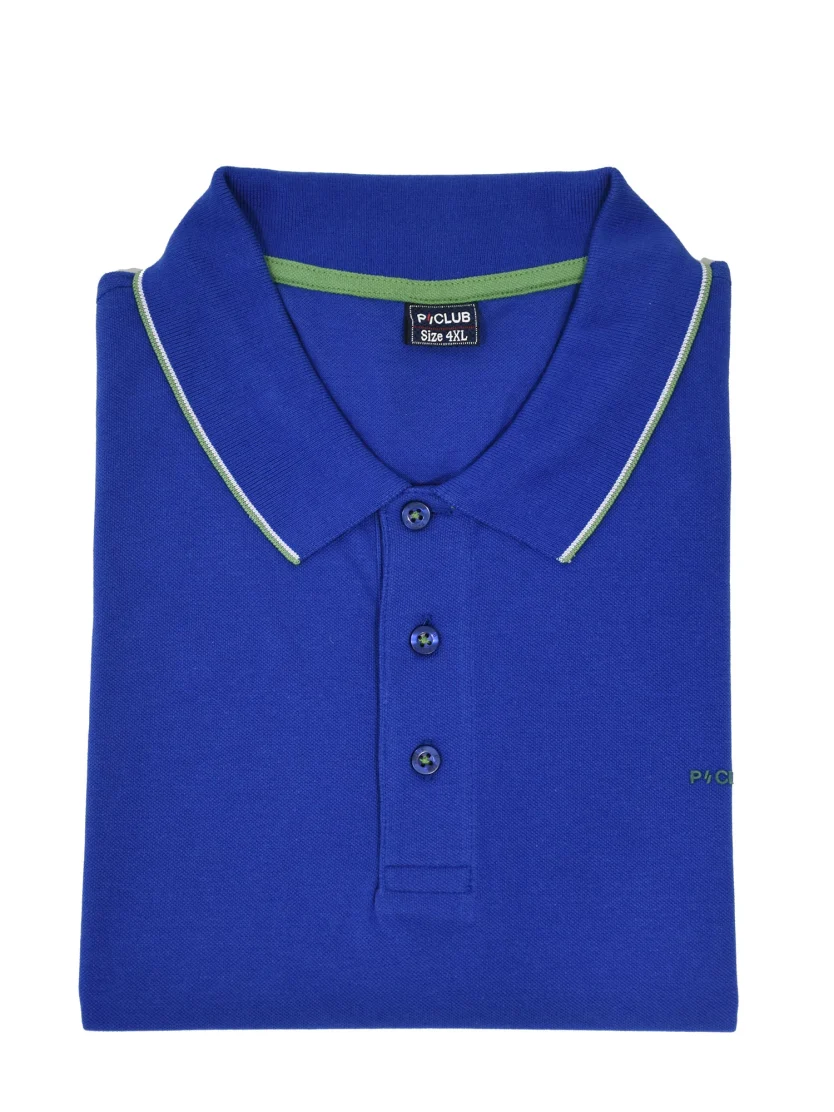 Plus size short sleeve polo pique blouse