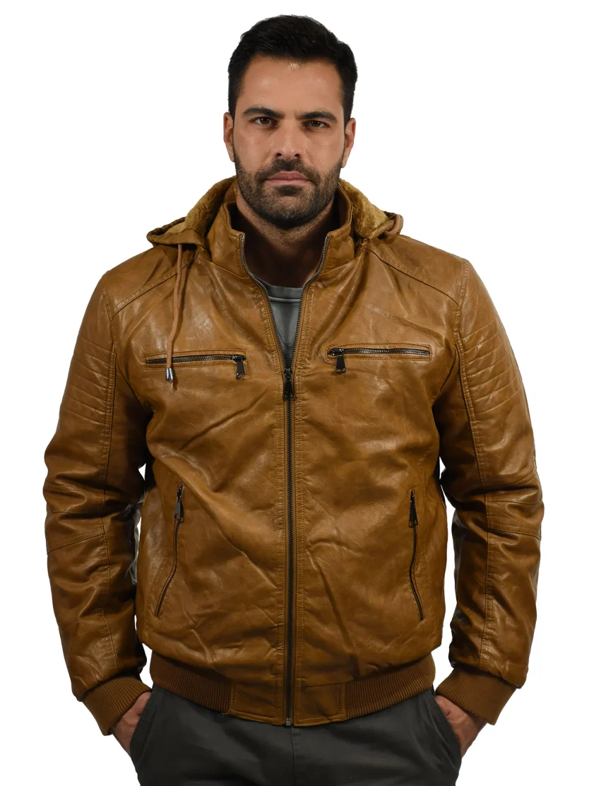 Men’s faux leather jacket