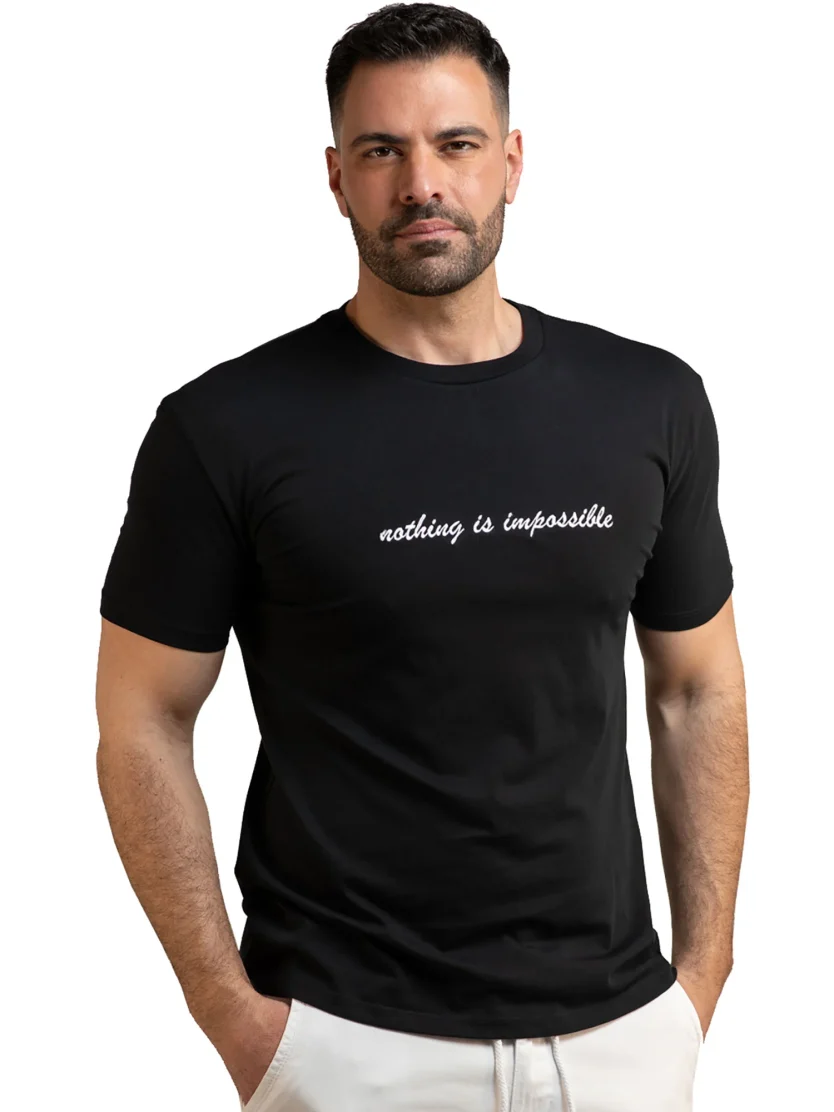 T-shirt με λογότυπο NOTHING IS IMPOSSIBLE
