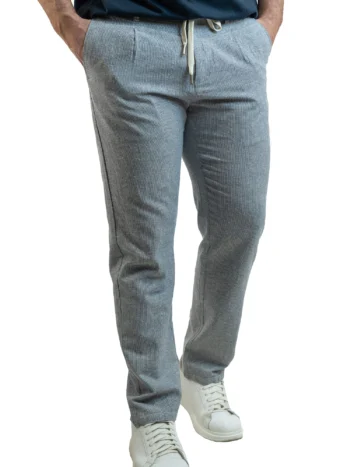 Παντελόνι με λεπτή ρίγα και κορδόνι