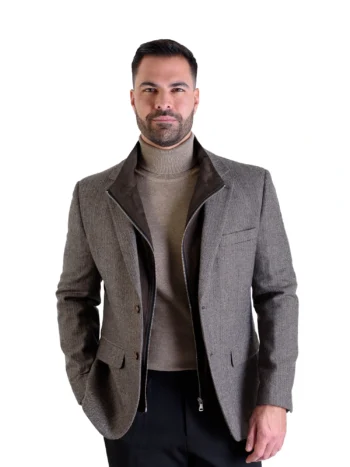 Σακάκι ψαροκόκαλο σε regular γραμμή